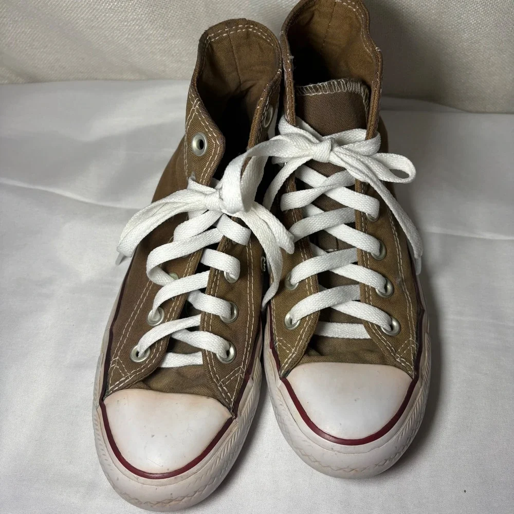 Converse Chuck Taylor All Star High Top Brown Canvas Sneakers Grunge Shoes - Picture 7 of 11